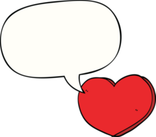 cartoon love heart with speech bubble png