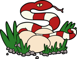 cartoon snake in nest png