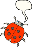 main tiré discours bulle dessin animé coccinelle png