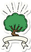 sticker of a tattoo style tree png