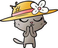 calm cartoon cat png