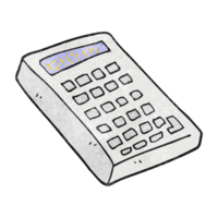 hand textured cartoon calculator png