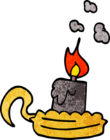 cartoon doodle candle stick holder png