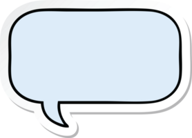 sticker of a cute cartoon speech bubble png