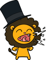 cartoon roaring lion png