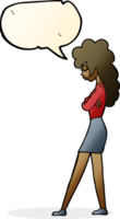 cartoon annoyed woman with speech bubble png