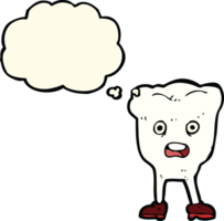 Cartoon-Zahn mit Gedankenblase png
