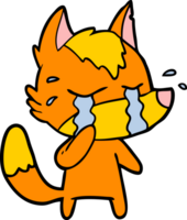 sad little fox cartoon character png