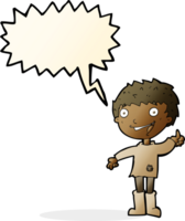 cartoon excited boy with speech bubble png