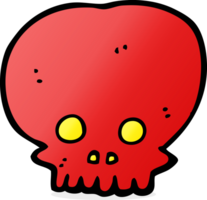 símbolo de calavera espeluznante de dibujos animados png