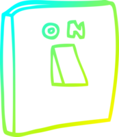 cold gradient line drawing of a cartoon on switch png