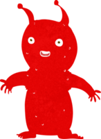 pequeño alienígena feliz de dibujos animados png