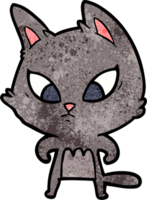 confused cartoon cat png