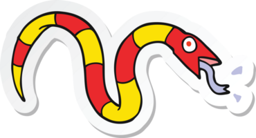 pegatina de una serpiente de dibujos animados png