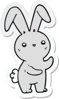 pegatina de un lindo conejo de dibujos animados png