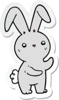 adesivo di un simpatico coniglio cartone animato png