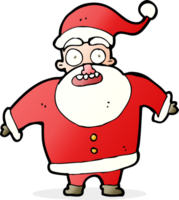 desenho animado papai noel chocado png