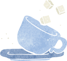 desenho animado torrões de açúcar e copo png