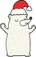 carino cartone animato Natale orso png