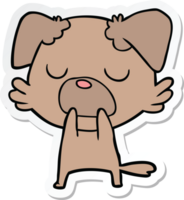 adesivo di un cane cartone animato png