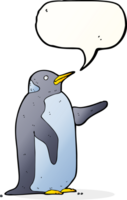cartoon penguin with speech bubble png