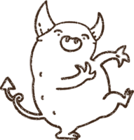 Dancing Devil Charcoal Drawing png