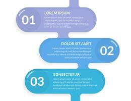 Infographic template with 3 elements with numbers and text vector