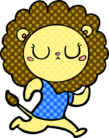 cartoon running lion png