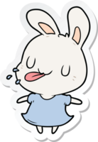 sticker of a cartoon rabbit png