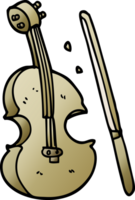 cartoon doodle violin and bow png