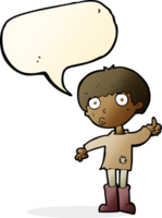 cartoon boy asking question with speech bubble png