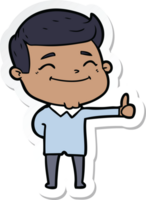 sticker of a happy cartoon man png