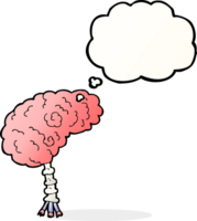 cartoon brain with thought bubble png