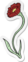 pegatina de una flor de dibujos animados png