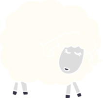 desenhos animados doodle ovelhas com chifres png