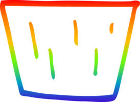 Regenbogen Gradient Linie Zeichnung von ein Karikatur Muffin Topf png