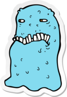 sticker of a cartoon gross ghost png