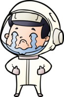 dessin animé pleurer astronaute png