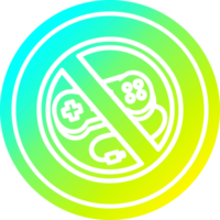 no gaming circular icon with cool gradient finish png