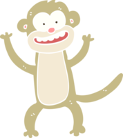 macaco de desenho animado de ilustração de cor plana png