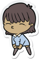 sticker of a cartoon woman png