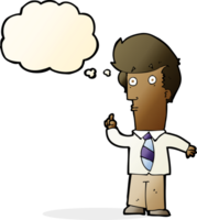 cartoon man with question with thought bubble png