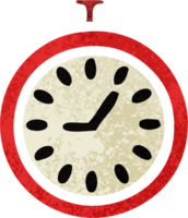 retro illustration style cartoon of a time stopper png