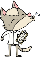 howling office wolf cartoon png