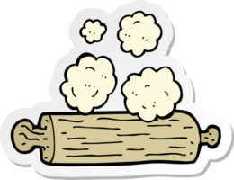 sticker of a cartoon rolling pin png