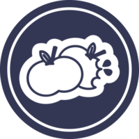 bitten apples circular icon symbol png