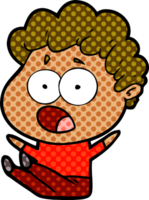 cartoon man gasping in surprise png