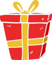 cartoon doodle wrapped present png