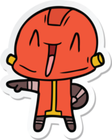 sticker of a cartoon robot png