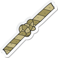 sticker of a cartoon knotted rope png